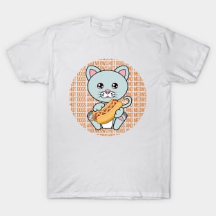 All I Need is hot dogs and cats, hot dogs and cats, hot dogs and cats lover T-Shirt